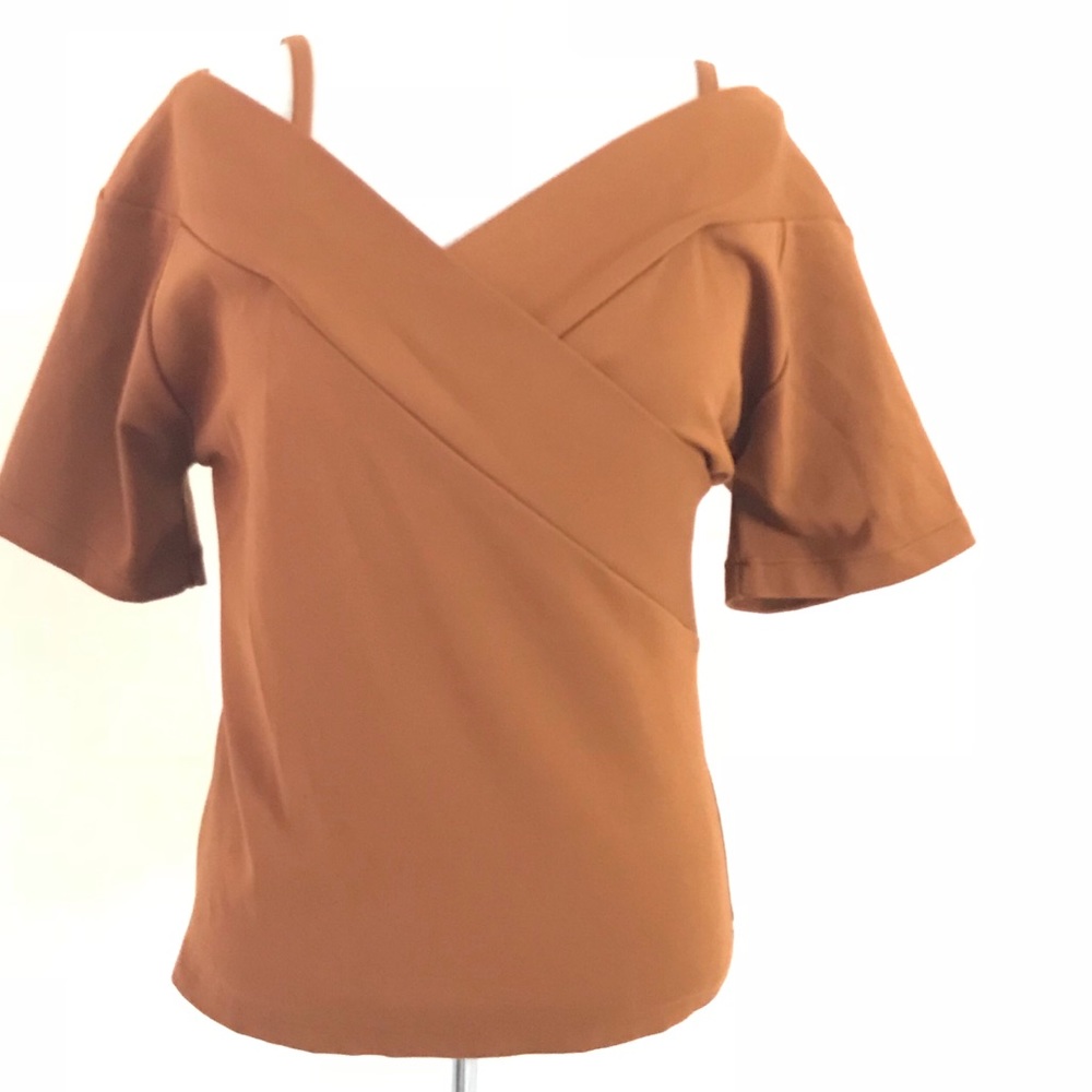 G.V.G.V. Terracotta off shoulder blouse